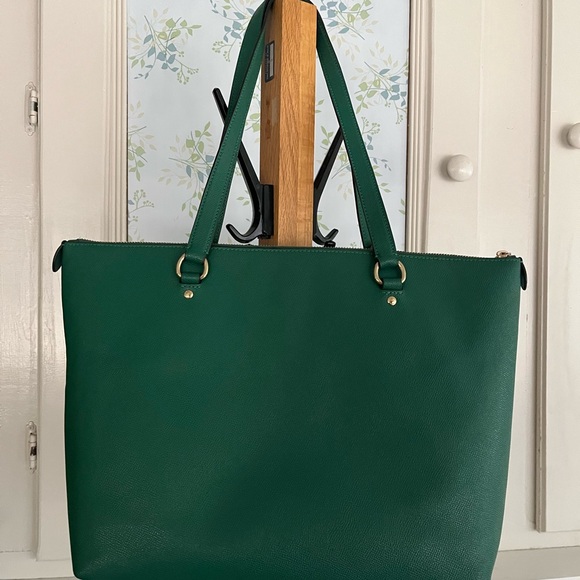 Coach Green Leather Tote - Picture 2 of 6